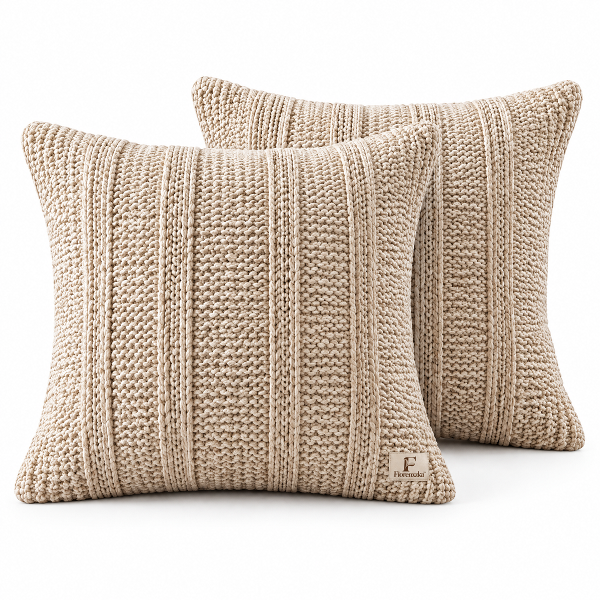 Fiorenxzka™ Knitted Decorative Throw Pillow Set image 1
