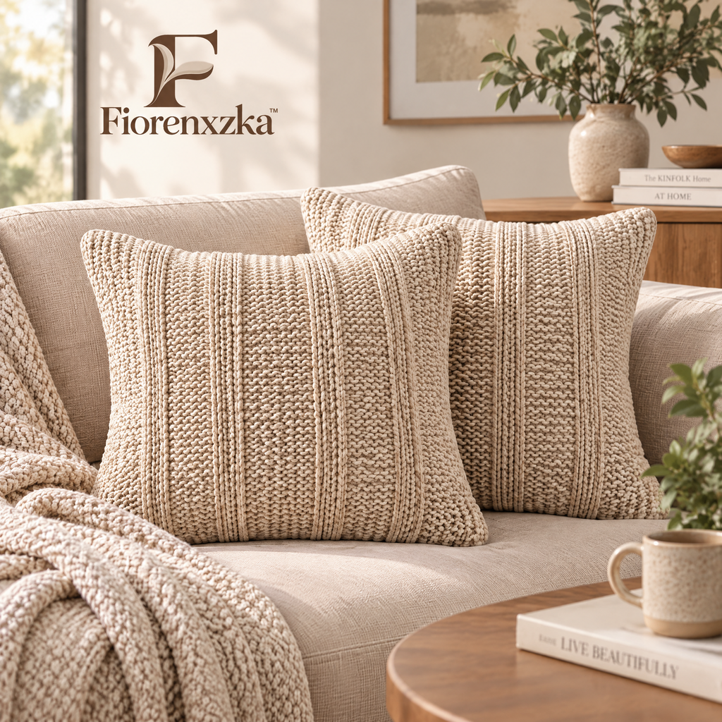 Fiorenxzka™ Knitted Decorative Throw Pillow Set image 7