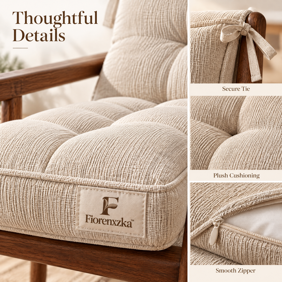 Fiorenxzka™ Decorative Accent Chair Cushion image 5