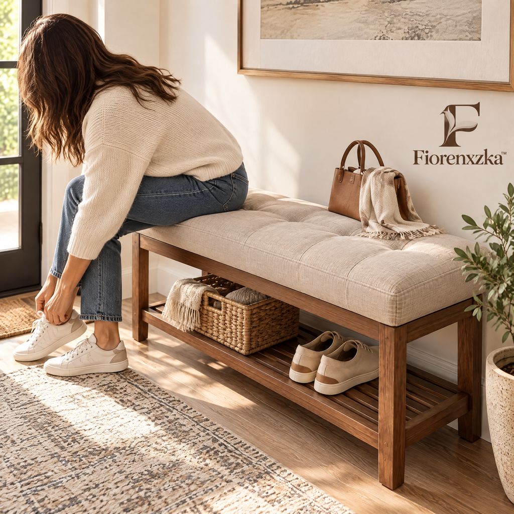 Fiorenxzka™ Entryway Upholstered Bench Cushion image 3