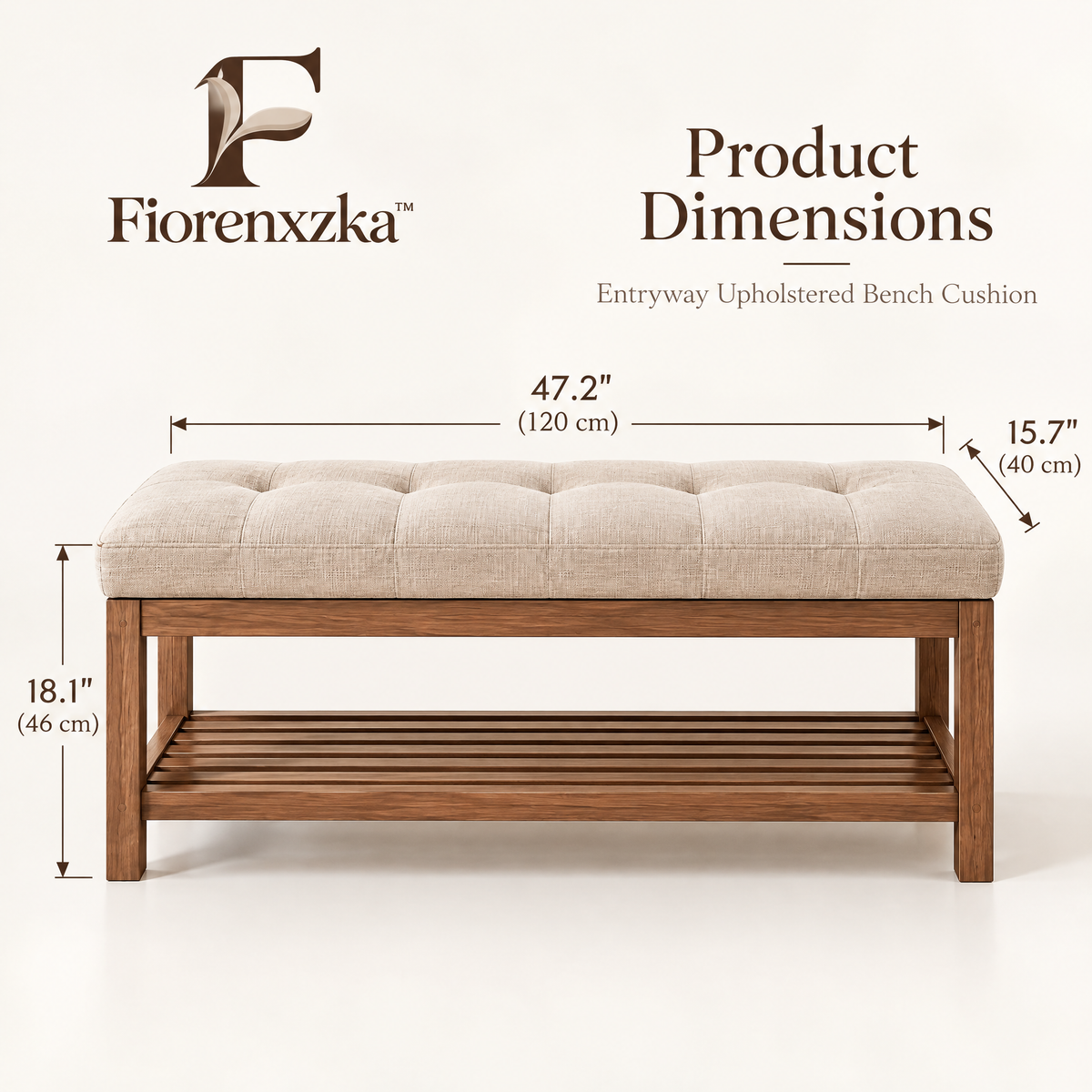Fiorenxzka™ Entryway Upholstered Bench Cushion image 6